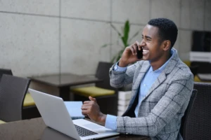 Worker on a laptop