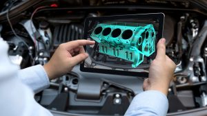 An image showing a digital simulation of an engine.