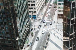 City view from a high rise