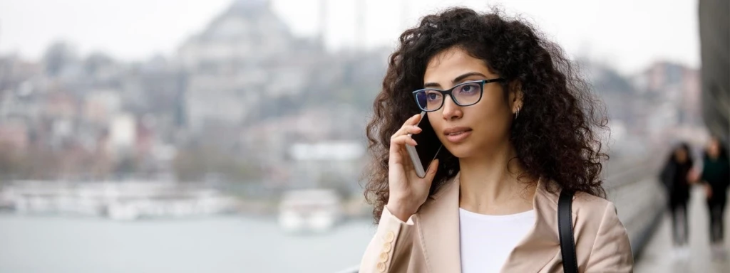 a woman talking on a cell phone