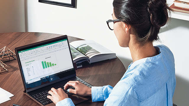 woman working a laptop