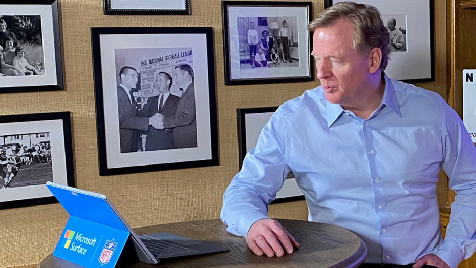 NFL Commissioner Roger Goodell during the NFL Draft.
