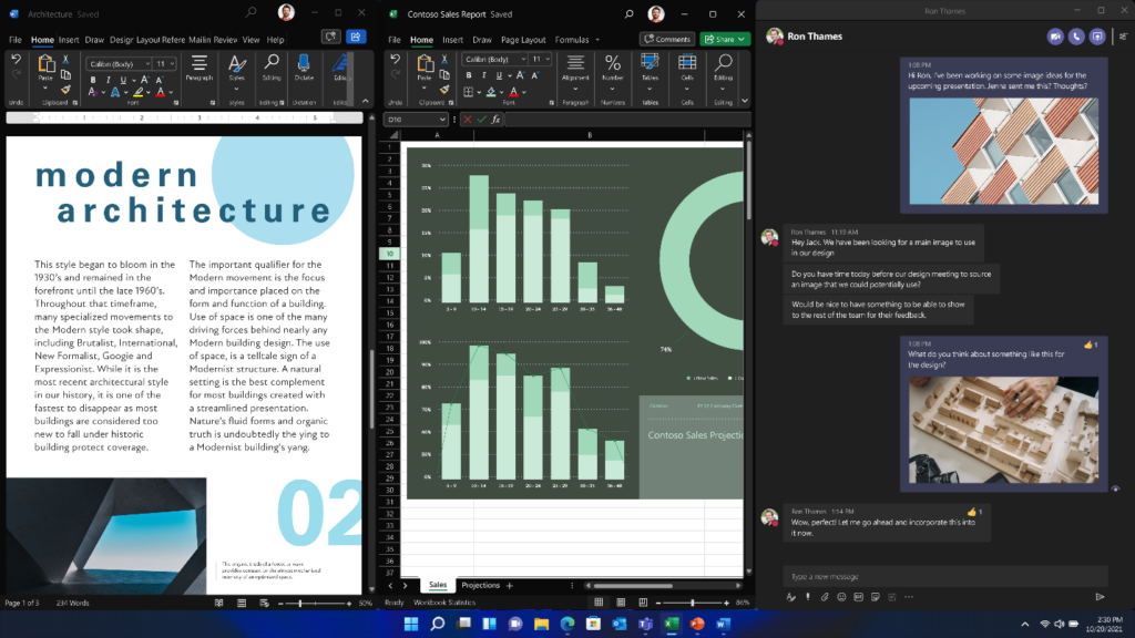 New snap groups improve the way you interact with your open windows.