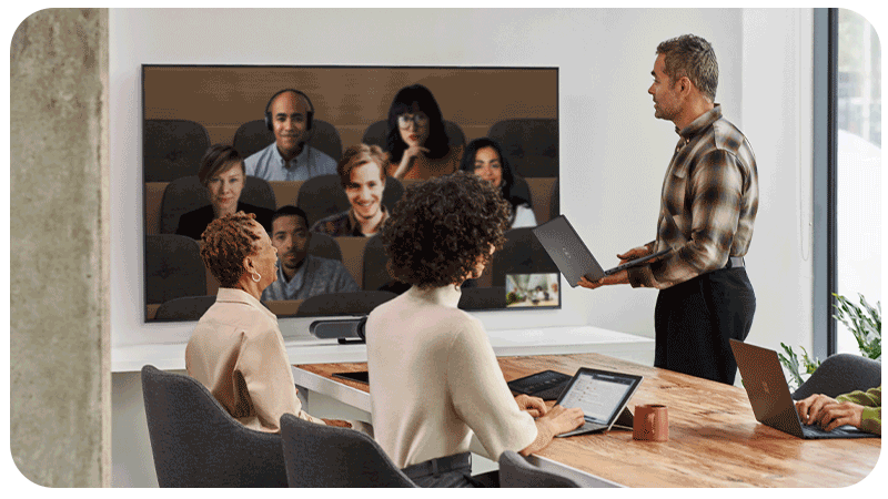 Coworkers in a meeting room