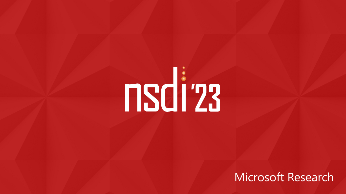 nsdi'23 on a red background with
