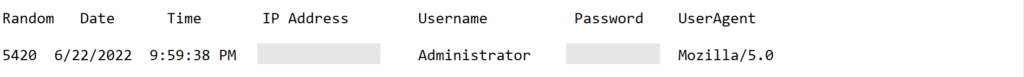 Decrypted entry sample