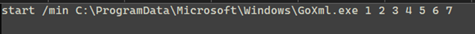 A screenshot of code from the win.bat file used to execute the ransomware.