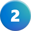 Un círculo azul con el número '2' que indica el paso 2.