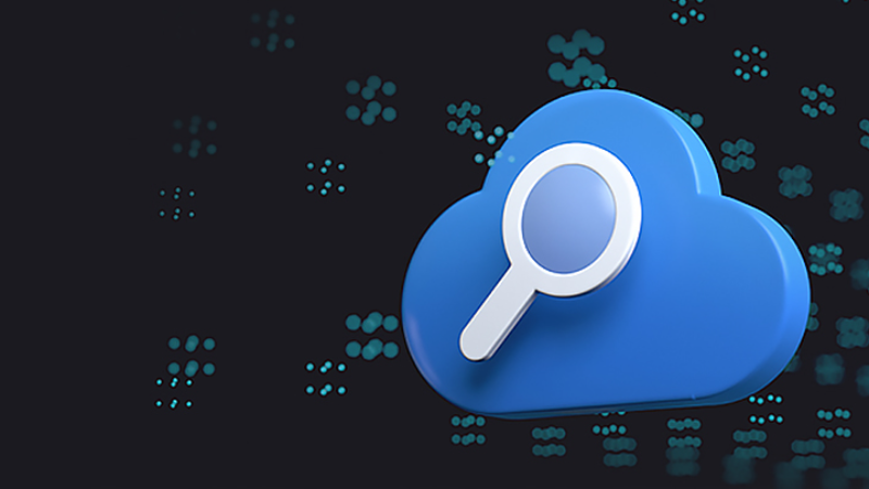 Iconografia de uma nuvem com um buscador em cima